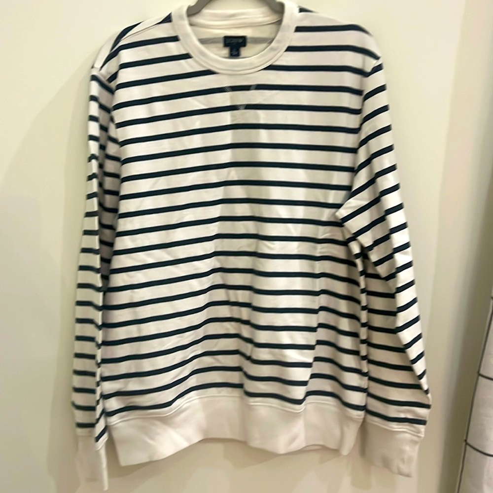 Jcrew men’s striped crewneck sweatshirt